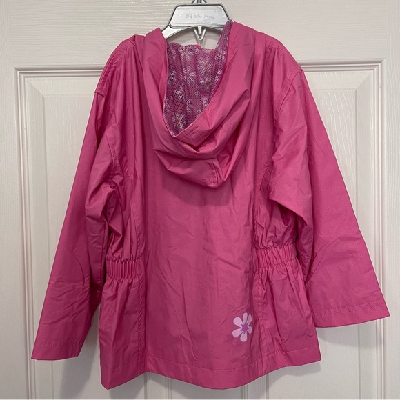 Barbie Big Girl Pink Sparkly Pink Light Hooded Jacket 5 - Picture 2 of 12